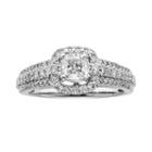 14k White Gold 1-ct. T.w. Cushion-cut Igl Certified Diamond Frame Ring, Women's, Size: 5