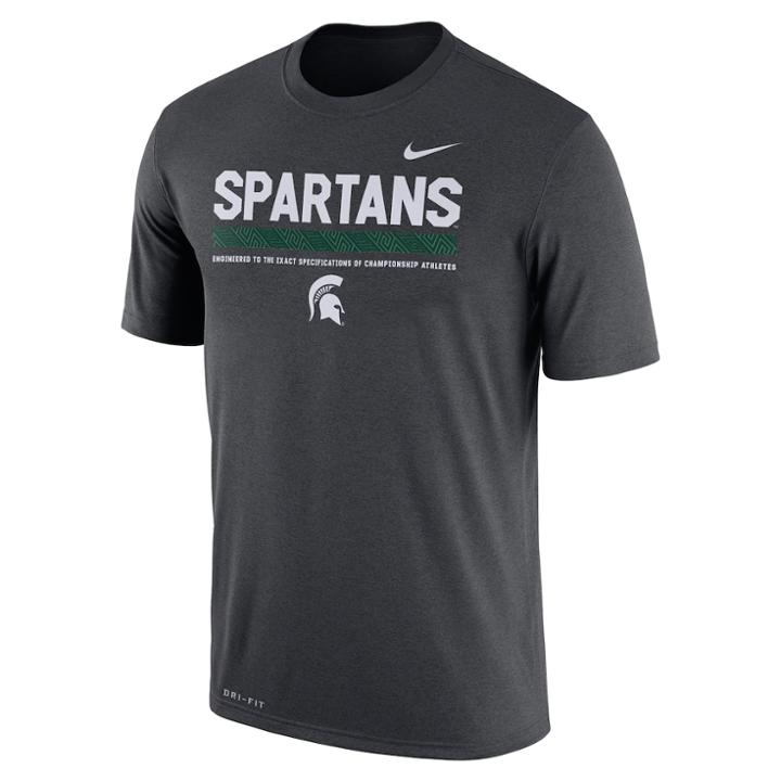Men's Nike Michigan State Spartans Legend Staff Dri-fit Tee, Size: Xxl, Black