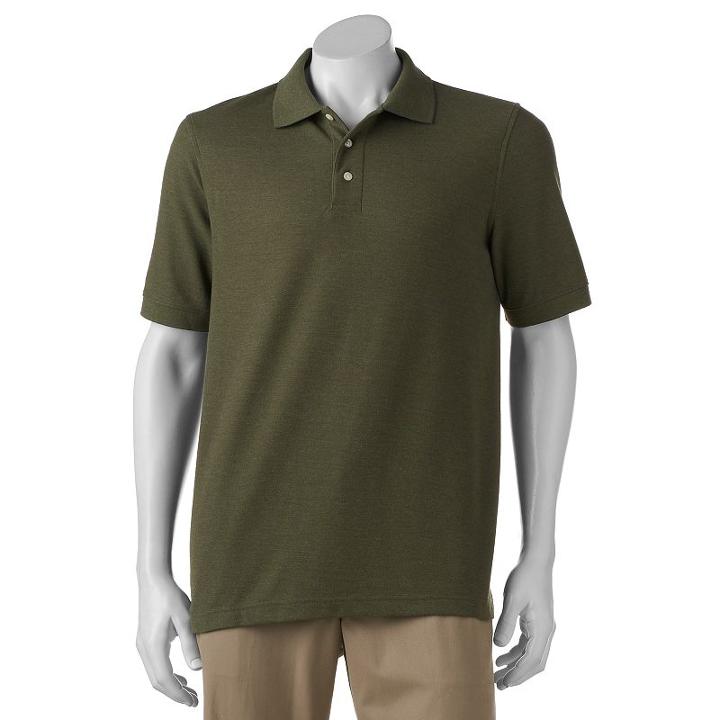 Men's Croft & Barrow&reg; True Comfort Classic-fit Pique Performance Polo, Size: Xl, Dark Green
