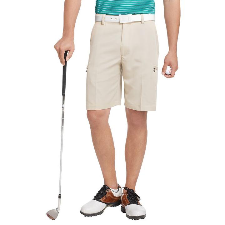 Men's Izod Xfg Solid Microfiber Performance Cargo Golf Shorts, Size: 30, Beige Oth
