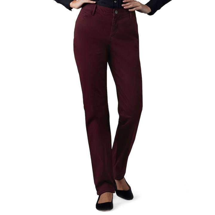 Women's Lee Relaxed Fit Straight-leg Pants, Size: 14 Avg/reg, Light Grey