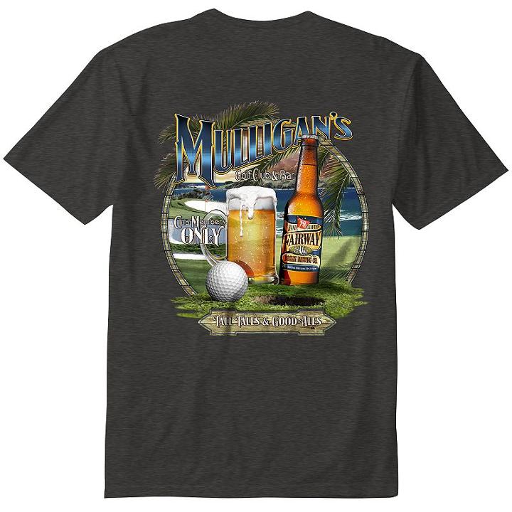 Big & Tall Newport Blue Mulligan's Golf Club & Bar Tee, Men's, Size: 4xb, Dark Grey