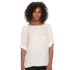 Women's Apt. 9&reg; Button Accent Top, Size: Small, Lt Orange