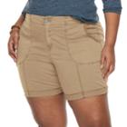 Plus Size Sonoma Goods For Life&trade; Utility Bermuda Shorts, Women's, Size: 24 W, Light Grey