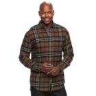 Men's Croft & Barrow&reg; True Comfort Plaid Classic-fit Flannel Button-down Shirt, Size: Large, Green
