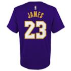 Boys 8-20 Los Angeles Lakers Lebron James Name & Number Tee, Size: L 14-16, Purple