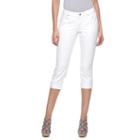 Petite Jennifer Lopez Cuffed Capri Jeans, Women's, Size: 2 Petite, White