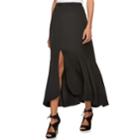 Women's Jennifer Lopez Front Slit Yoryu Maxi Skirt, Size: Xs, Black