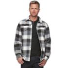 Big & Tall Men's Columbia Fireside Flame Ii Plaid Shirt Jacket, Size: 3xl Tall, Grey (charcoal)