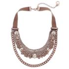 Simply Vera Vera Wang Ribbon Swag Curb Chain Necklace, Women's, Rust/coppr