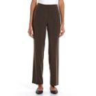 Petite Sag Harbor Slimming Straight-leg Dress Pants, Women's, Size: 10p-short, Med Brown