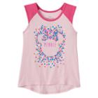 Disney's Minnie Mouse Girls 7-16 Glitter Polka-dot Graphic High-low Hem Tank Top, Girl's, Size: Medium, Pink Ovrfl