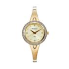 Armitron Women's Crystal Half-bangle Watch - 75/5238chgp, Yellow