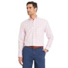 Men's Izod Classic-fit Essential Plaid Woven Button-down Shirt, Size: Medium, Red