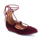 Candie's&reg; Kraizin Women's Lace-up Flats, Girl's, Size: 8, Dark Pink