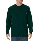 Dickies Heavyweight Henley - Men, Size: Medium, Dark Green