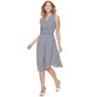 Women's Sharagano Gingham Halter Dress, Size: 14, Turquoise/blue (turq/aqua)