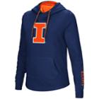 Women's Illinois Fighting Illini Crossover Hoodie, Size: Medium, Blue (navy)