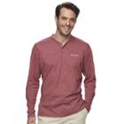 Men's Columbia Wildberry Classic-fit Omni-wick Henley, Size: Xxl, Dark Red