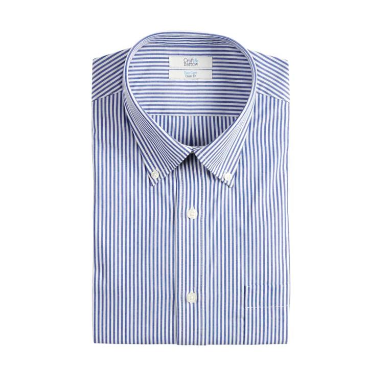 Men's Croft & Barrow&reg; Classic-fit Easy Care Button-down Collar Dress Shirt, Size: 17.5-32/33, Blue (navy)