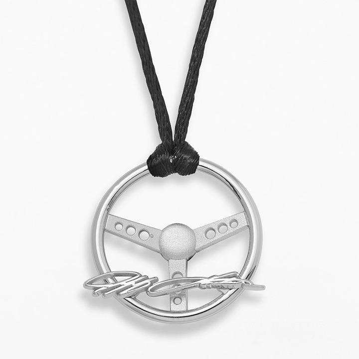 Insignia Collection Nascar Jeff Gordon Sterling Silver Steering Wheel Pendant, Adult Unisex, Size: 20, Grey
