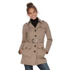 Women's Apt. 9&reg; Military Trench Coat, Size: Medium, Red/coppr (rust/coppr)