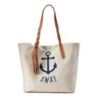 Sonoma Goods For Life&trade; Graphic Canvas Tote, Women's, Blue (navy)