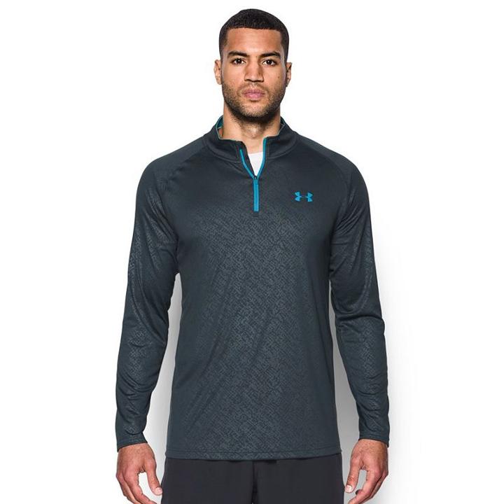 Men's Under Armour Tech Embossed Quarter-zip Top, Size: Xl, Oxford