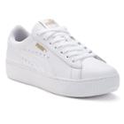 Puma Vikky Platform Women's Leather Shoes, Size: 7.5, White