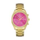 Caravelle New York By Bulova Women's Crystal Stainless Steel Chronograph Watch - 44l168k, Yellow