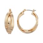 Dana Buchman Woven Hoop Earrings, Women's, Gold