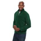 Men's Croft & Barrow&reg; Arctic Fleece Classic-fit Easy-care Full-zip Jacket, Size: Xl, Dark Green