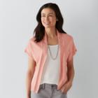 Petite Sonoma Goods For Life&trade; Solid Cardigan, Women's, Size: S Petite, Light Pink