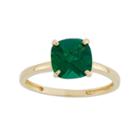 Lab-created Emerald 10k Gold Ring, Women's, Size: 8, Green