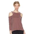 Women's Rock & Republic&reg; Grommet Cold-shoulder Top, Size: Xl, Purple