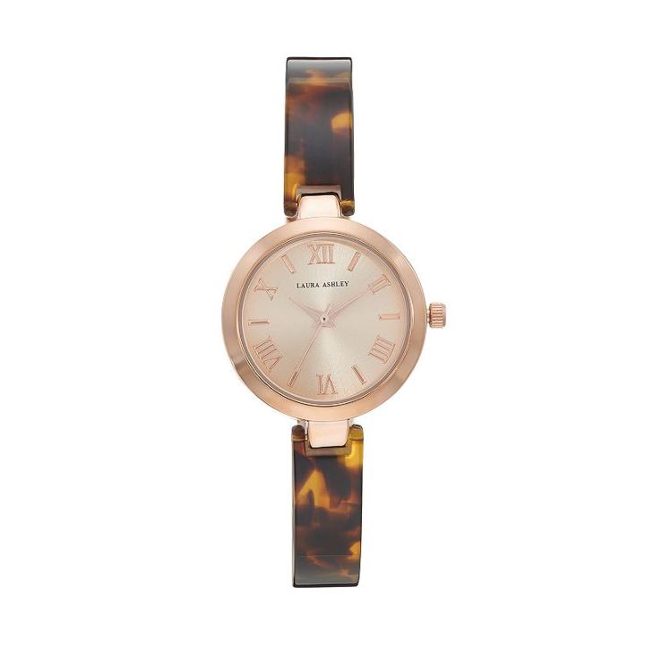 Laura Ashley Women's Half-bangle Watch, Brown