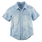 Boys 4-8 Carter's Chambray Woven Button-front Shirt, Boy's, Size: 5, Blue Other