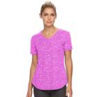 Women's Tek Gear&reg; Easy Burnout V-neck Yoga Tee, Size: Small, Brt Purple