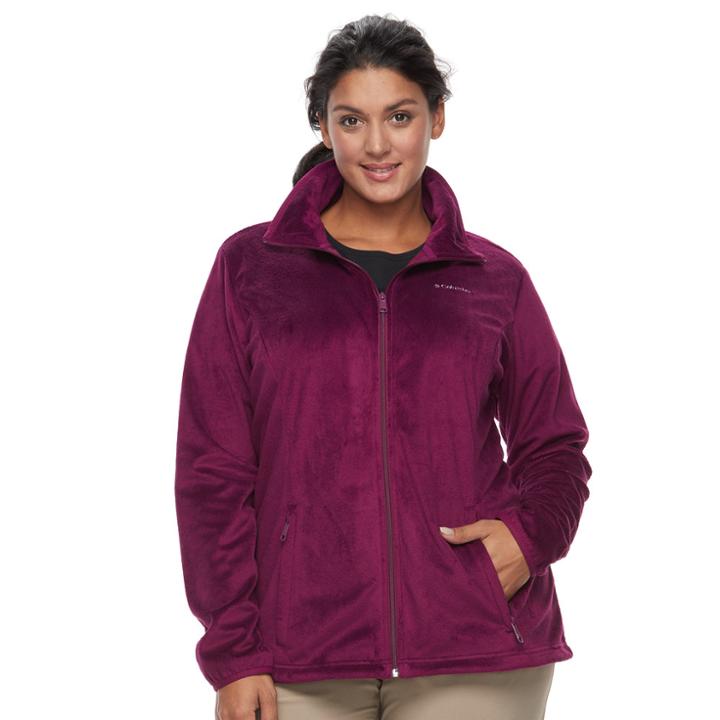 Plus Size Columbia Blustery Summit Fleece Jacket, Women's, Size: 2xl, Brt Purple