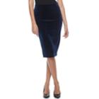 Women's Double Click Velvet Pencil Skirt, Size: Xl, Blue (navy)