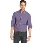 Men's Izod Signature Classic-fit Poplin Button-down Shirt, Size: Medium, Purple Oth