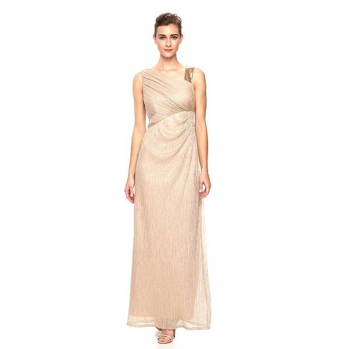 Women's Chaya Asymmetrical Evening Gown, Size: 6, Grey (charcoal)