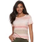 Women's Sonoma Goods For Life&trade; Essential Crewneck Tee, Size: Xxl, Light Pink