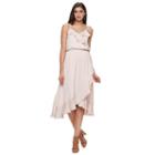 Women's Jennifer Lopez Faux-wrap Midi Dress, Size: Small, Lt Orange