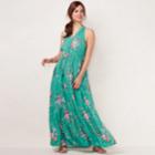 Women's Lc Lauren Conrad Print Halter Maxi Dress, Size: Xl, Blue