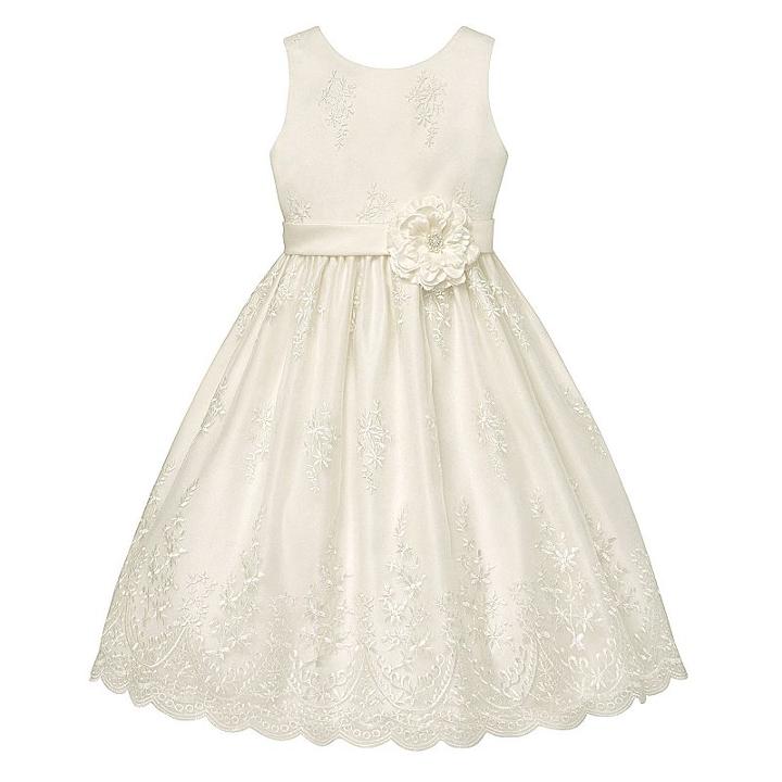 Girls 7-16 & Plus Size American Princess Scalloped Embellished Dress, Girl's, Size: 12 1/2, White Oth