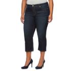 Plus Size Jennifer Lopez Refined Capri Jeans, Women's, Size: 22 W, Dark Blue