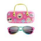 Girls 5-16 Emoji Sunglasses & Hard Case Set, Girl's, Multicolor