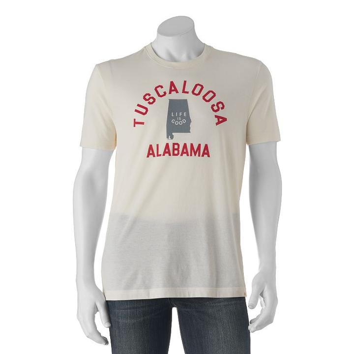 Men's Life Is Good Tuscaloosa Tee, Size: Xl, White Oth
