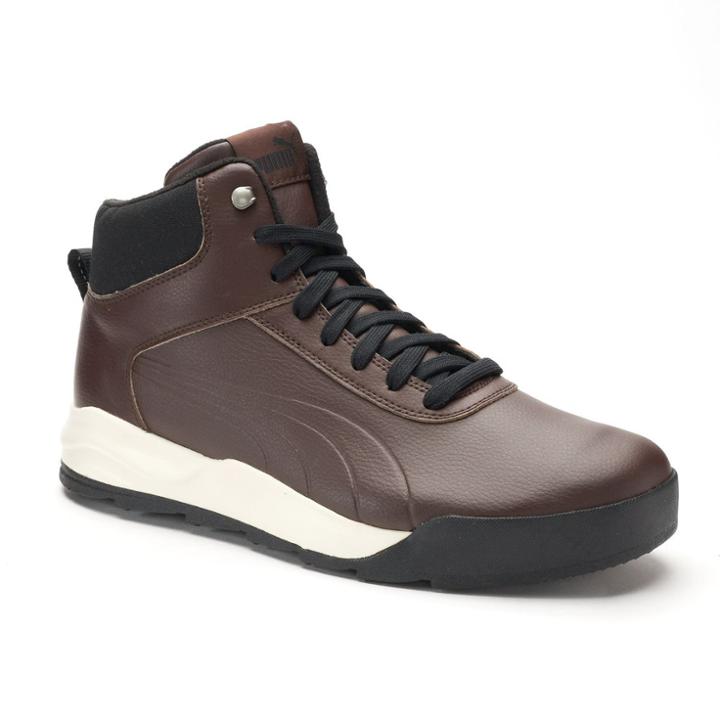Puma Desierto Men's Leather Sneaker Boots, Size: 12, Brown